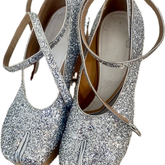 Mason Margeiela Paris split toe, crushed crystal smashed, thick round heel , 39 - Picture 14 of 16